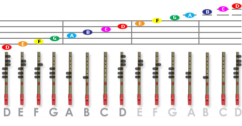 Tin Whistle Finger Chart Key Of D